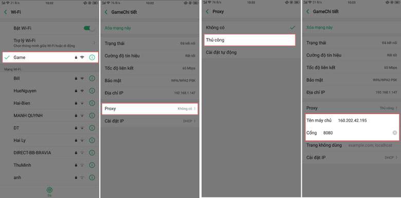 Áp dụng địa chỉ IP mới trên điện thoại của bạn