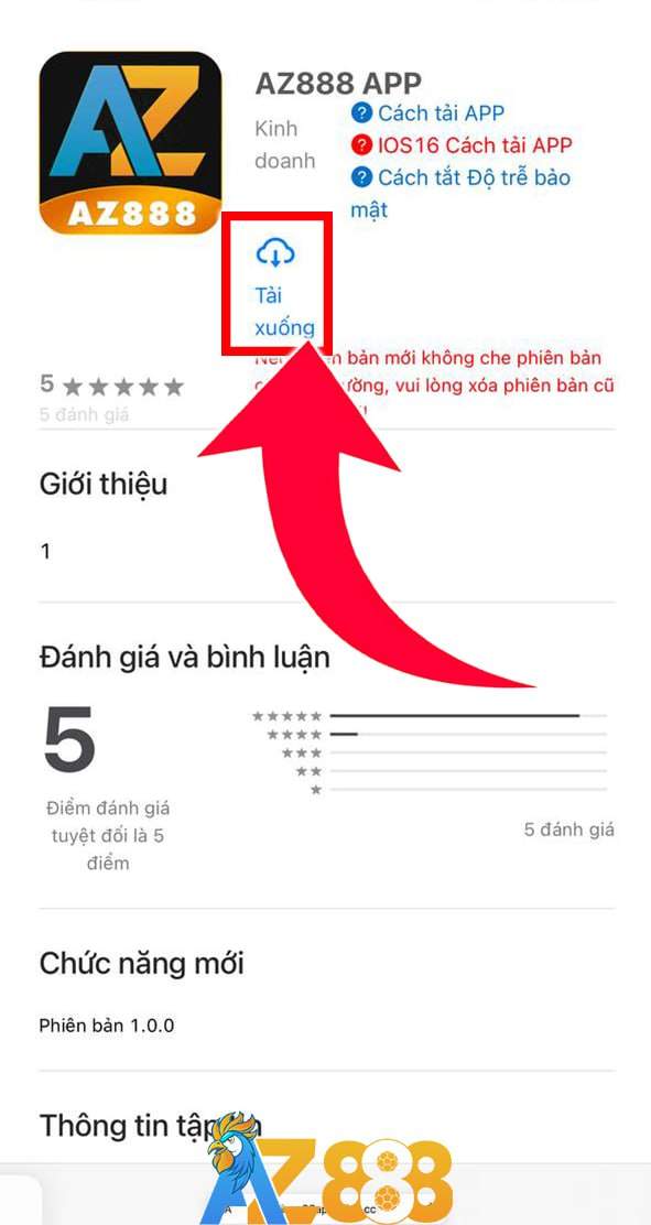 Chọn ô tải xuống