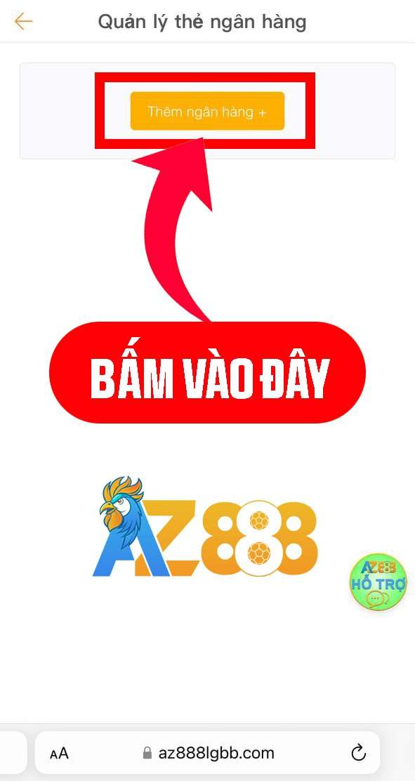 Chọn vào ô thêm ngân hàng