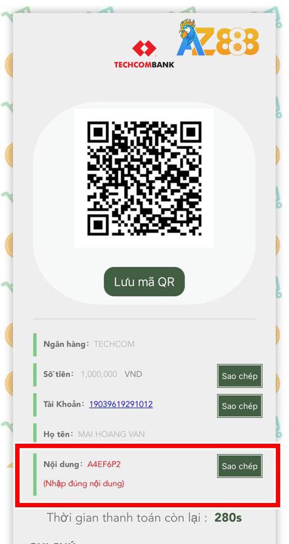 Quét mã QR vè thực hiện chuyển khoản