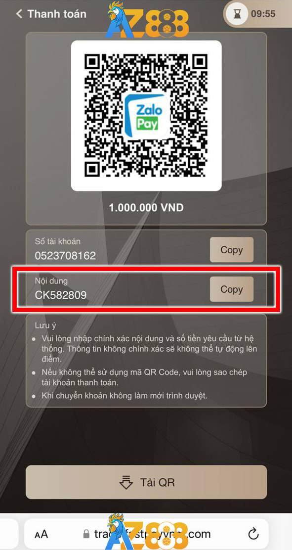 Thực hiện chuyển khoản