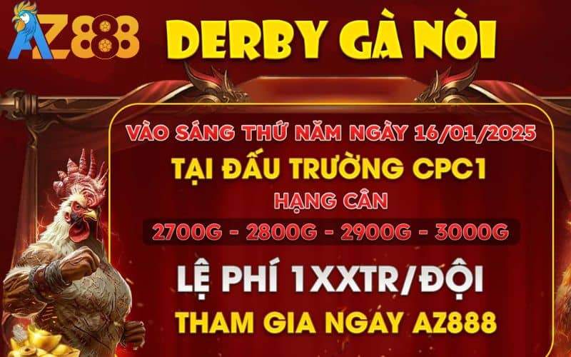 Thông Báo Giải DERBY Gà Nòi Tại CPC1 Ngày 16/1/2025 Thông Báo Giải DERBY Gà Nòi Tại CPC1 Ngày 16/1/2025
